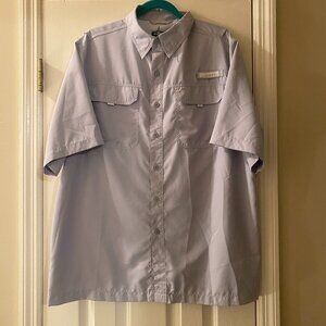 Habit Men’s Solar-Factor Short Sleeve Fishing Shirt – Size Large Harber Mist